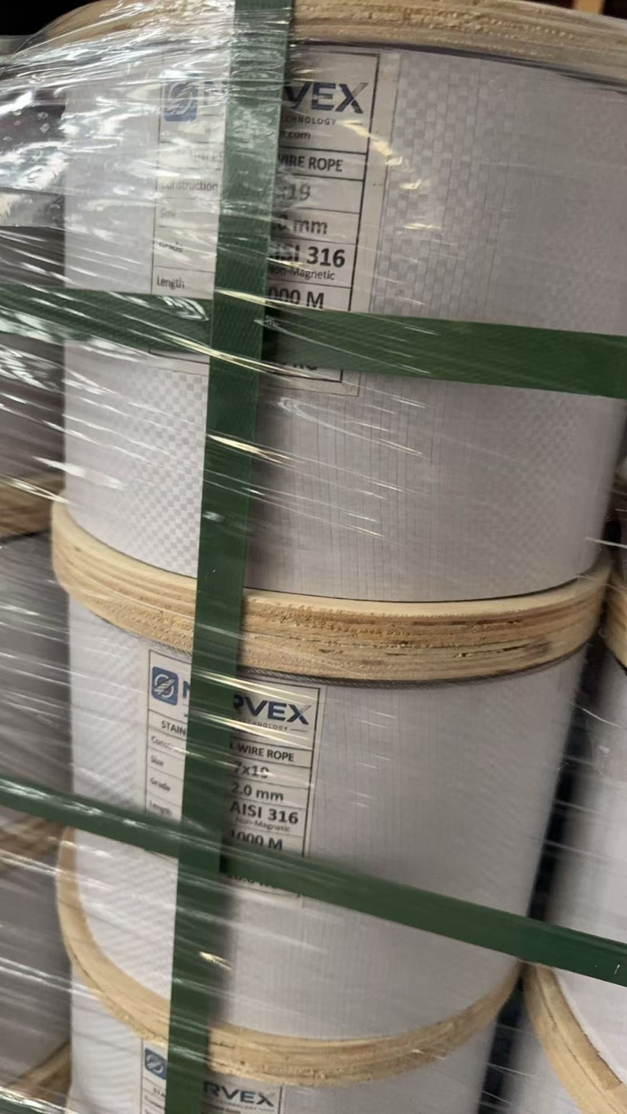 NORVEX stainless wire rope identification
